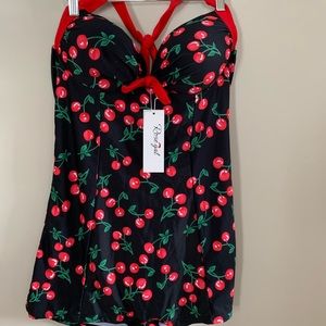 New with tags Rosegal retro swimsuit with cherries. XXL